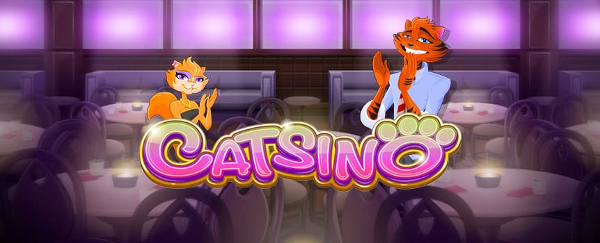 Curl up to this 50-line video slot for a chance to line your pockets with the help of some fat cats. Spin through wads of cash, casino chips and furry felines while keeping an eye out for a scowling cat sporting a slick blue suit; this is business cat, and he's your ticket to the good life in this fantastical world of high rolling felines. With multipliers, free spins and a Nine Lives Bonus Round, you'll be feeling friskier than ever as you try your luck at your favorite Catsino.